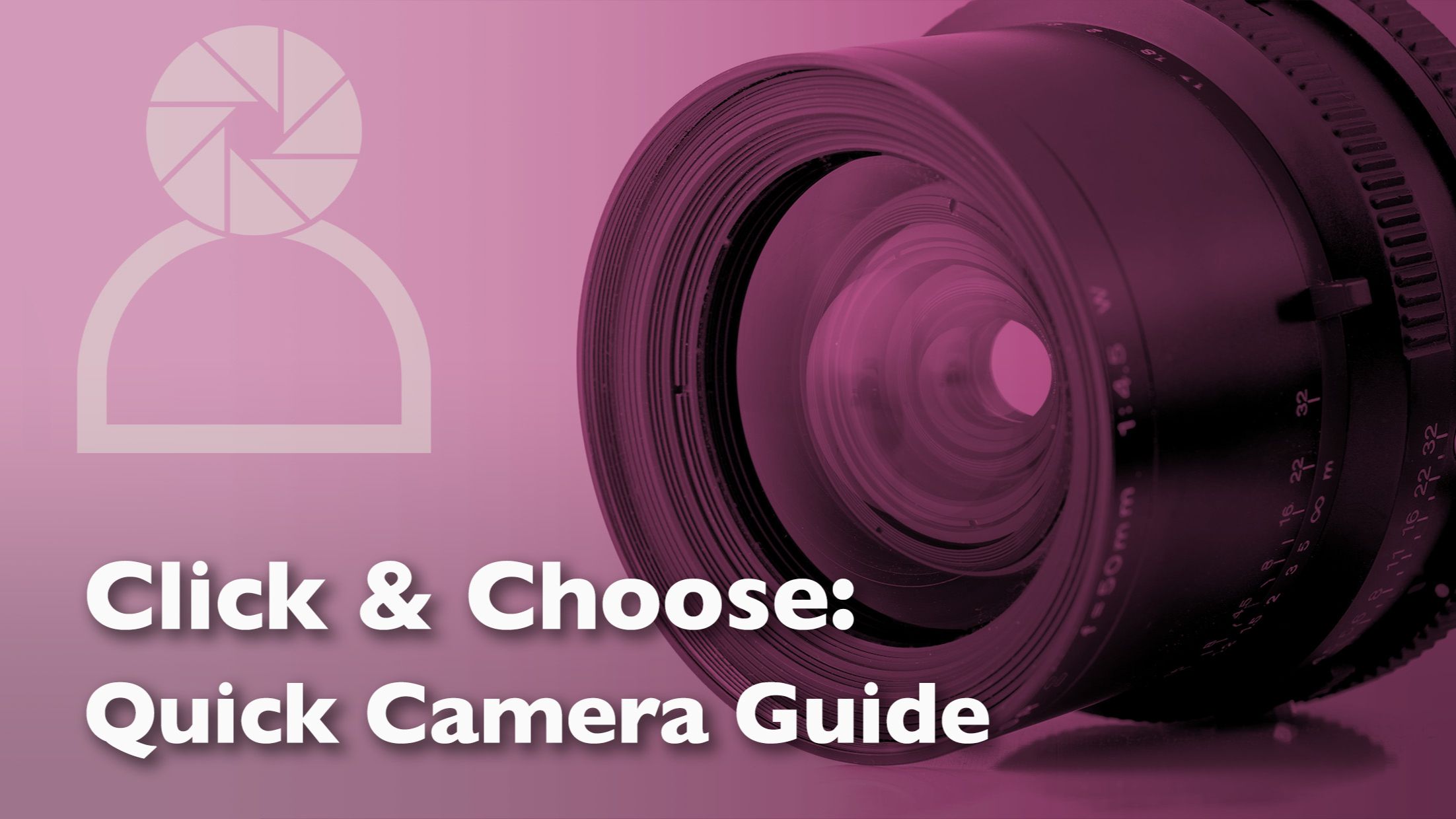 Header for a blog post about different types of camera and how to choose one.