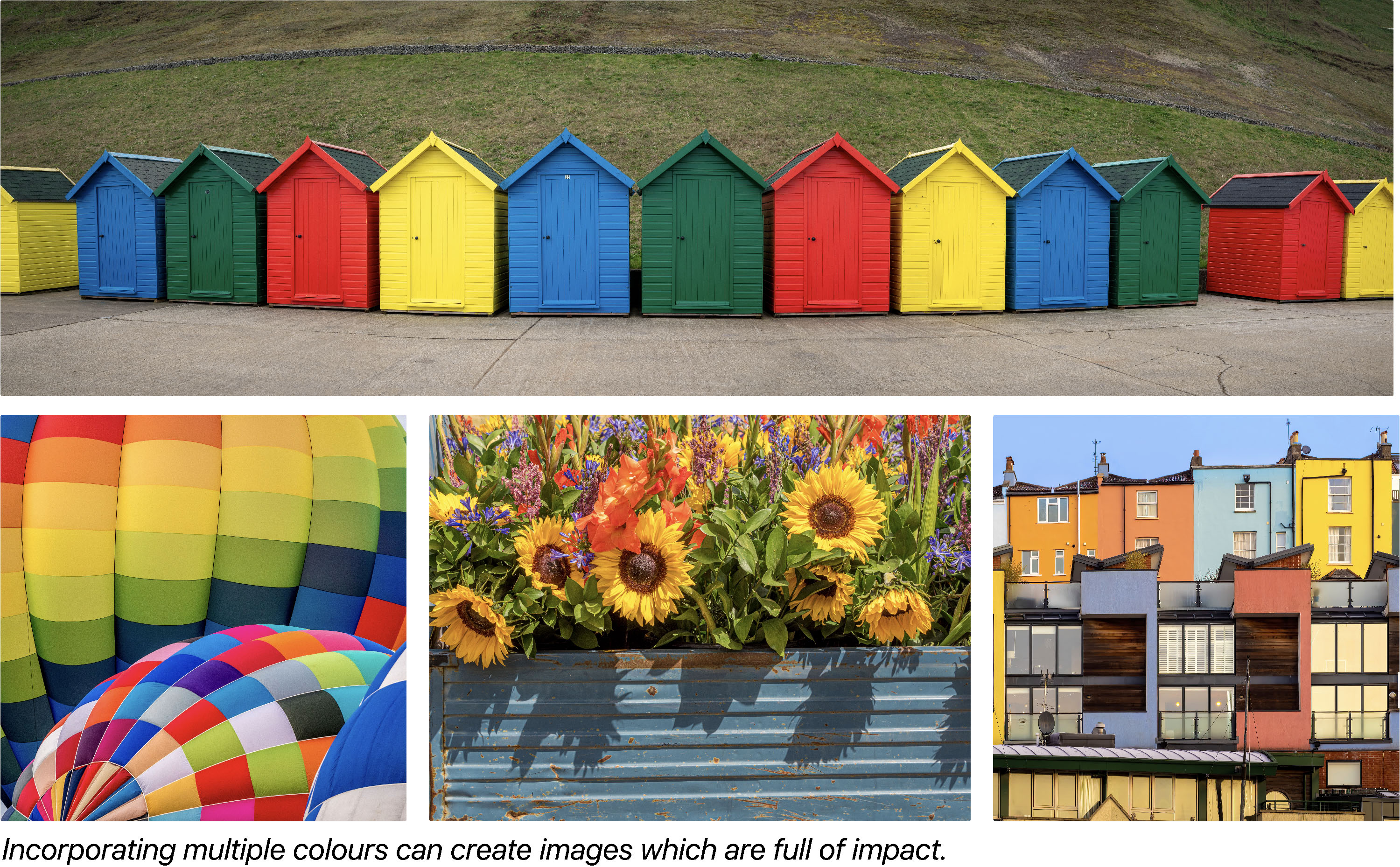 Incorporating multiple colours creating impactful images.