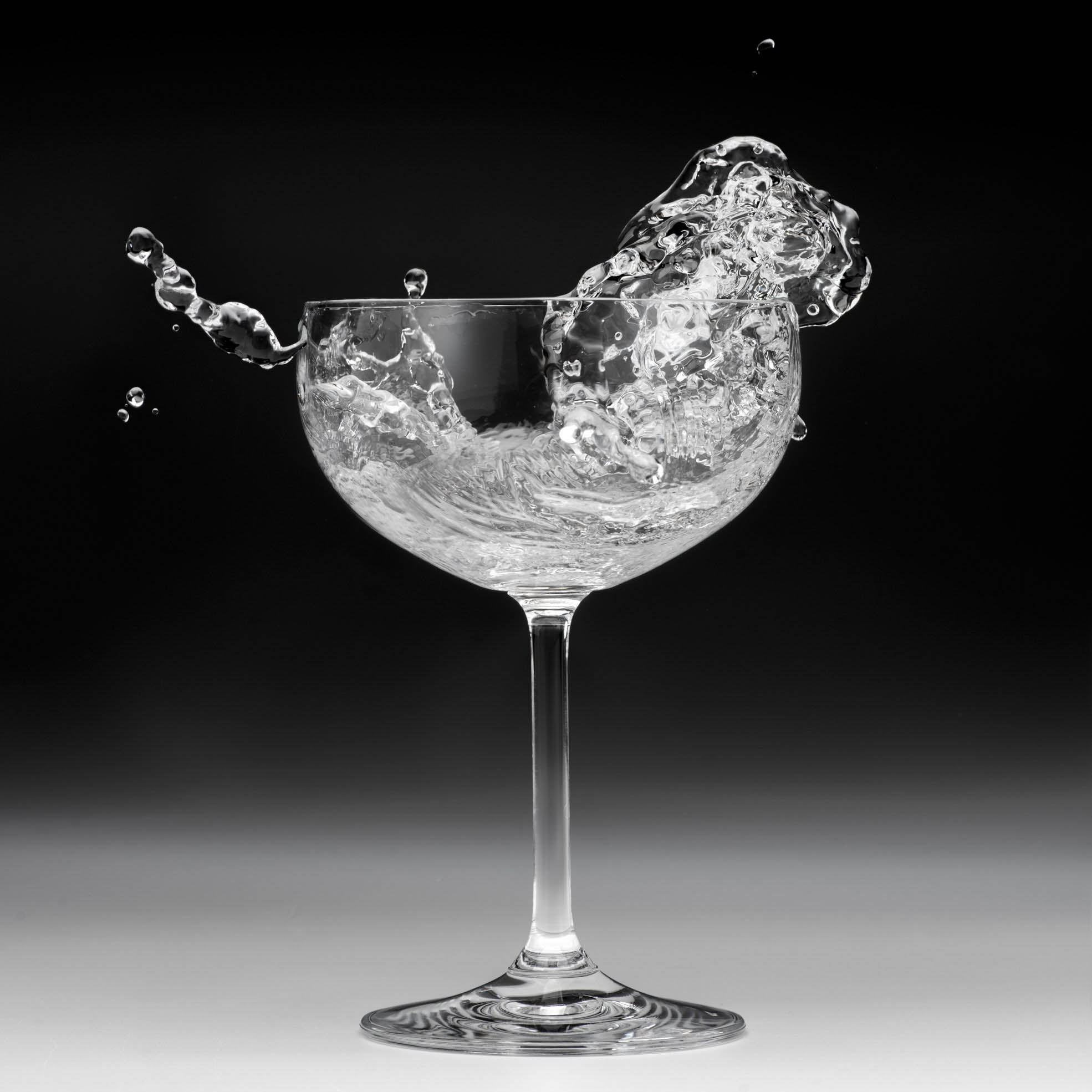 Demonstrating studio flash to freeze motion.