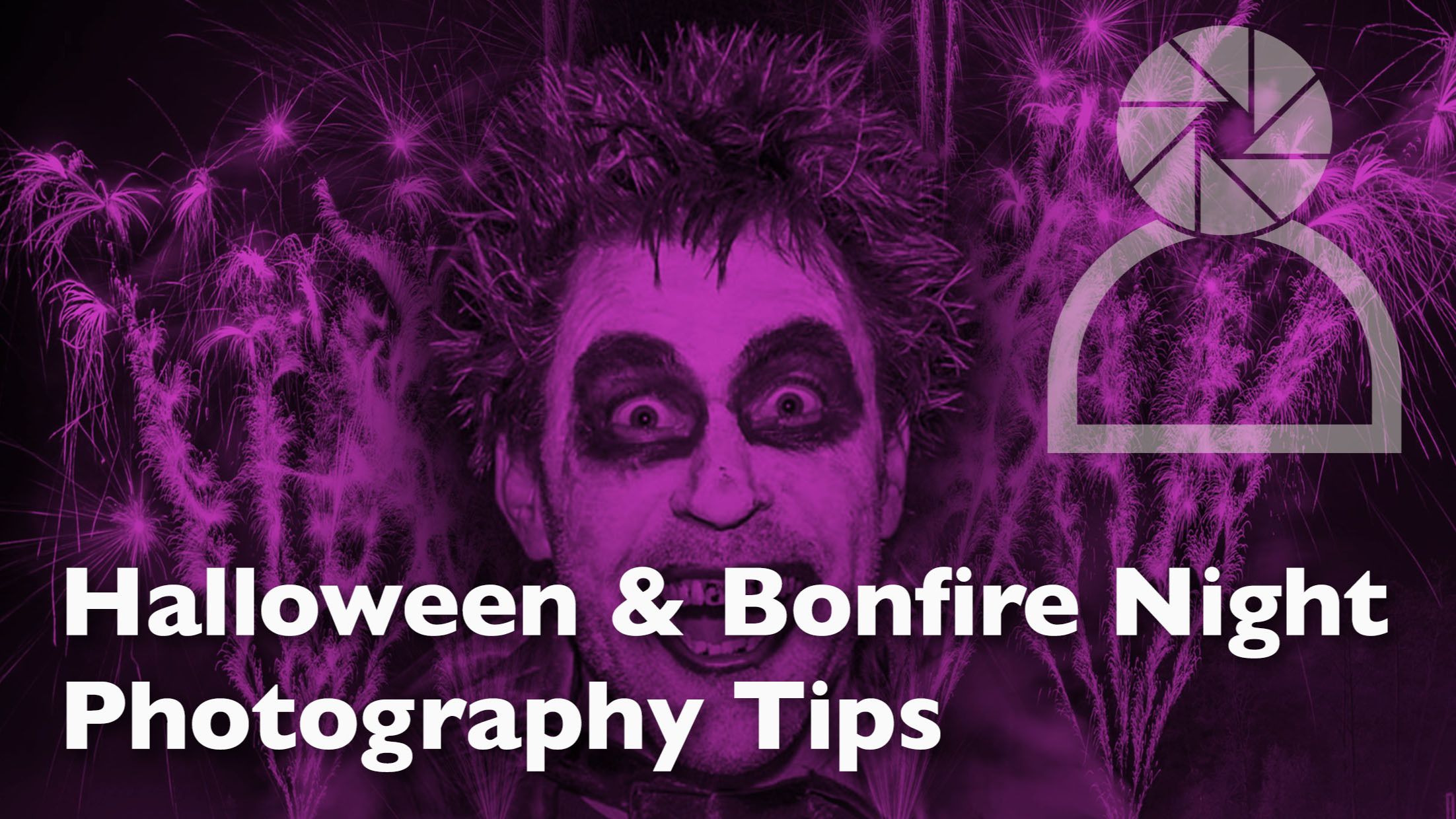 Header graphic for photography blog post about halloween and bonfire night photography