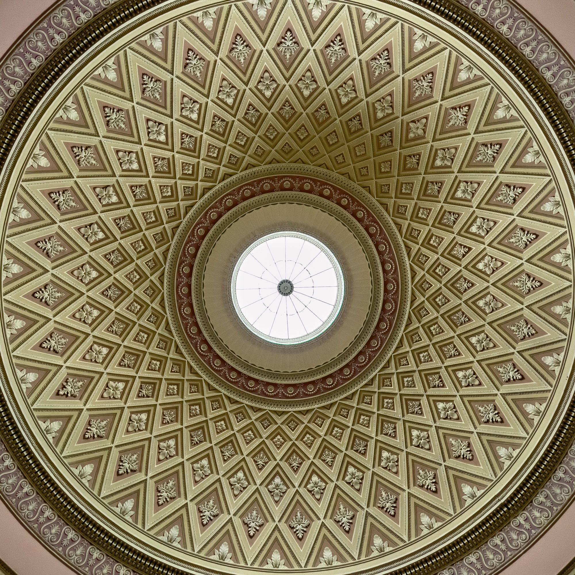 Ornate ceiling shot on an iPhone.