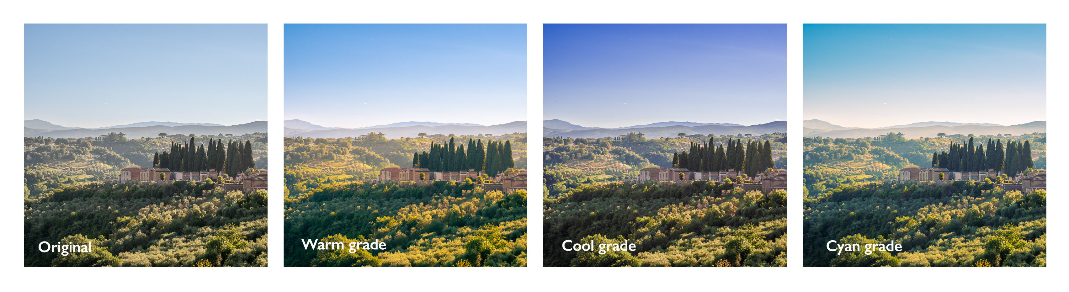 Colour grading impact example.